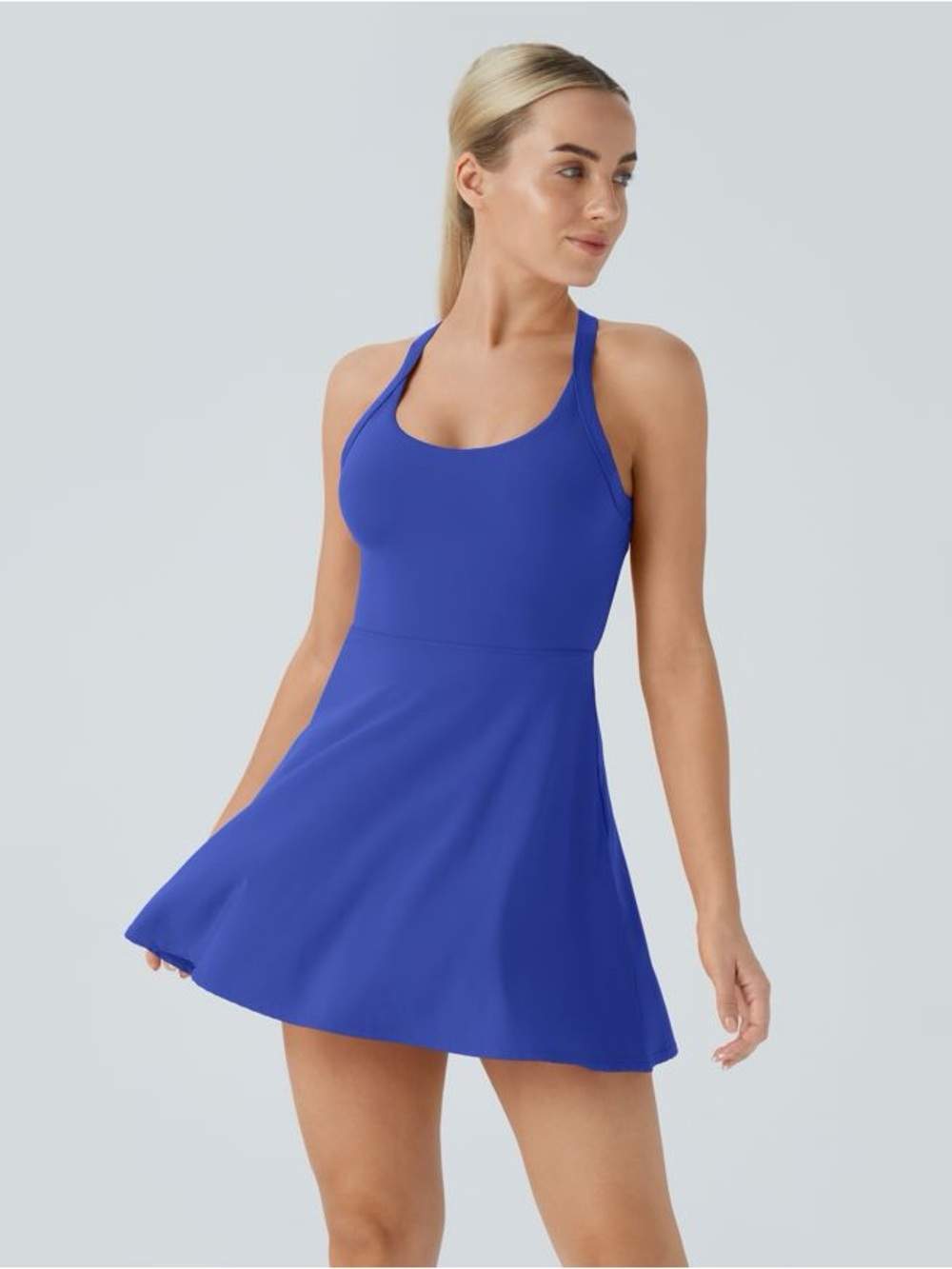 Halara SoftlyZero Airy Backless Twisted Active Dress